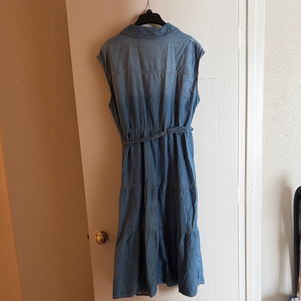 Lane Bryant 18 Sleeveless Denim Dress - Picture 3 of 4